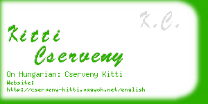 kitti cserveny business card